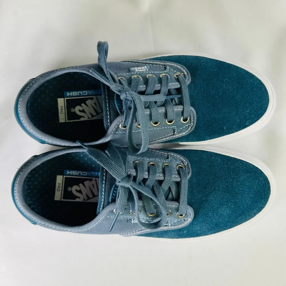VANS Blue Suede Skateboard Shoe Pro Mens 6.5 Womens 8.5 - Picture 7 of 9